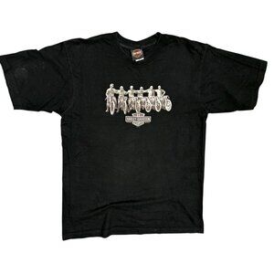 Vintage Haryley Davidson TShirt Halifax Made in USA Black Cotton Large
